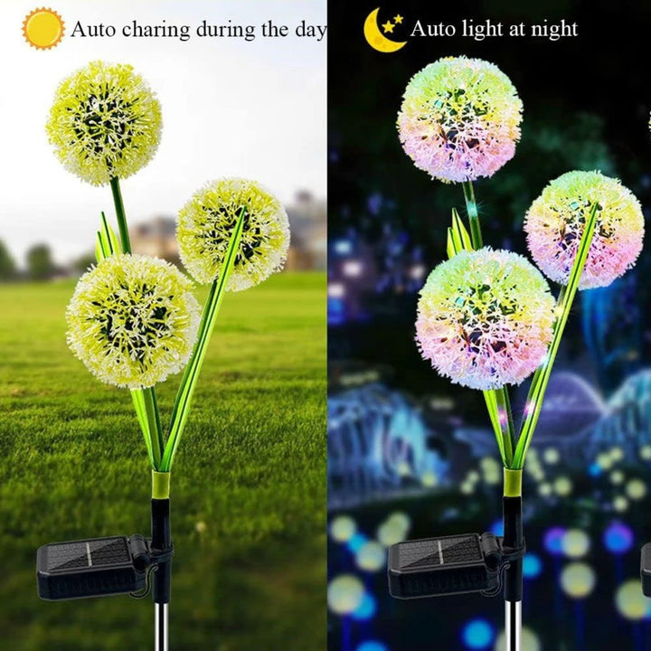 Solar LED Dandelion Flower Outdoor Decor Light for Garden and Patio