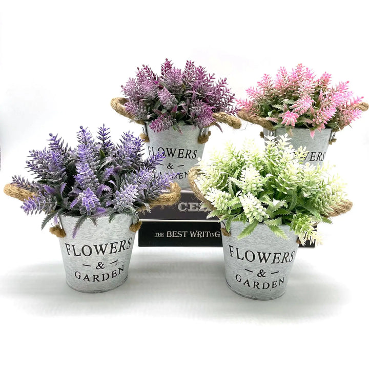 Eucalyptus Lavender Potted Artificial Plant - Perfect for Home, Restaurant, and Office Decor