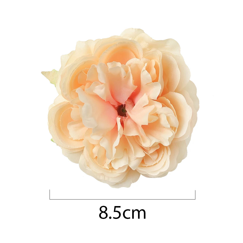 Elegant 8.5cm Silk Peony Flowers - Bundle of 5/10 for Wedding Decoration