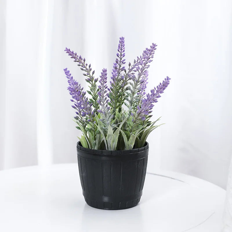 Lavender Potted Plant: Artificial Flower for Home and Office Decoration