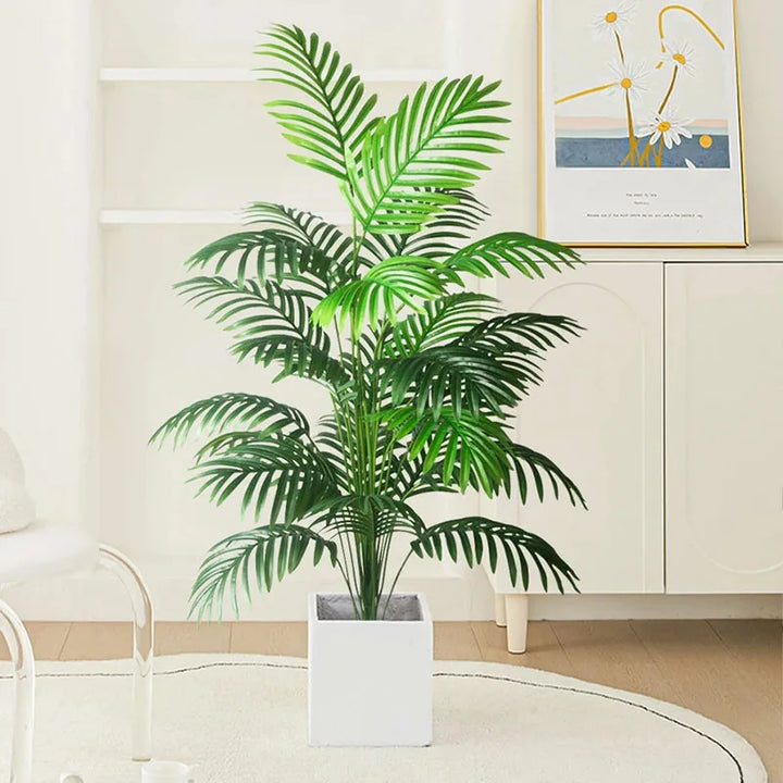 Large 150cm Artificial Palm Tree with Monstera Leaves - Home Garden Decor