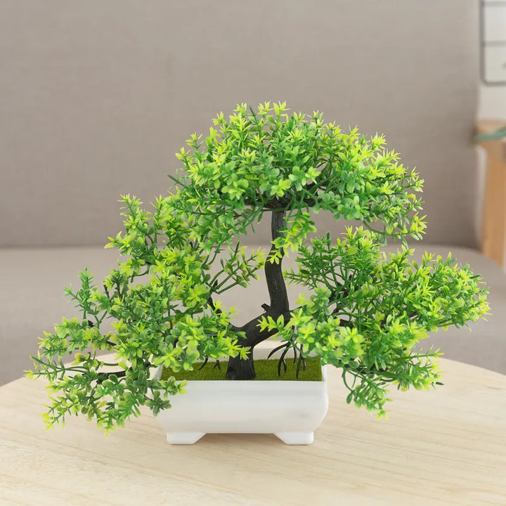 Artificial Bonsai Tree Decor - Handcrafted Mini Plant for Home or Office