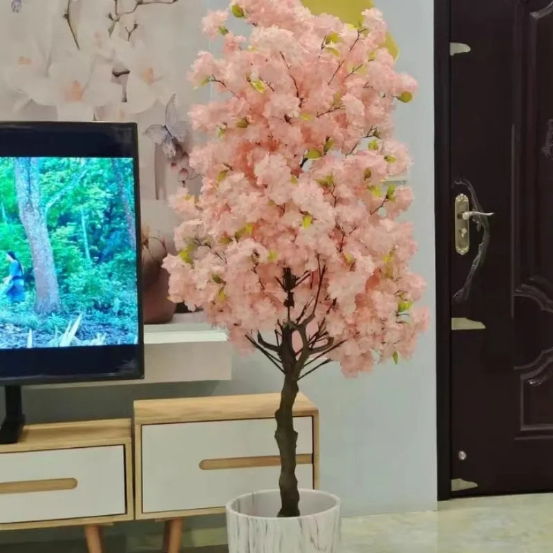 Cherry Blossom Bonsai Tree - Elegant Artificial Home and Office Decoration Piece