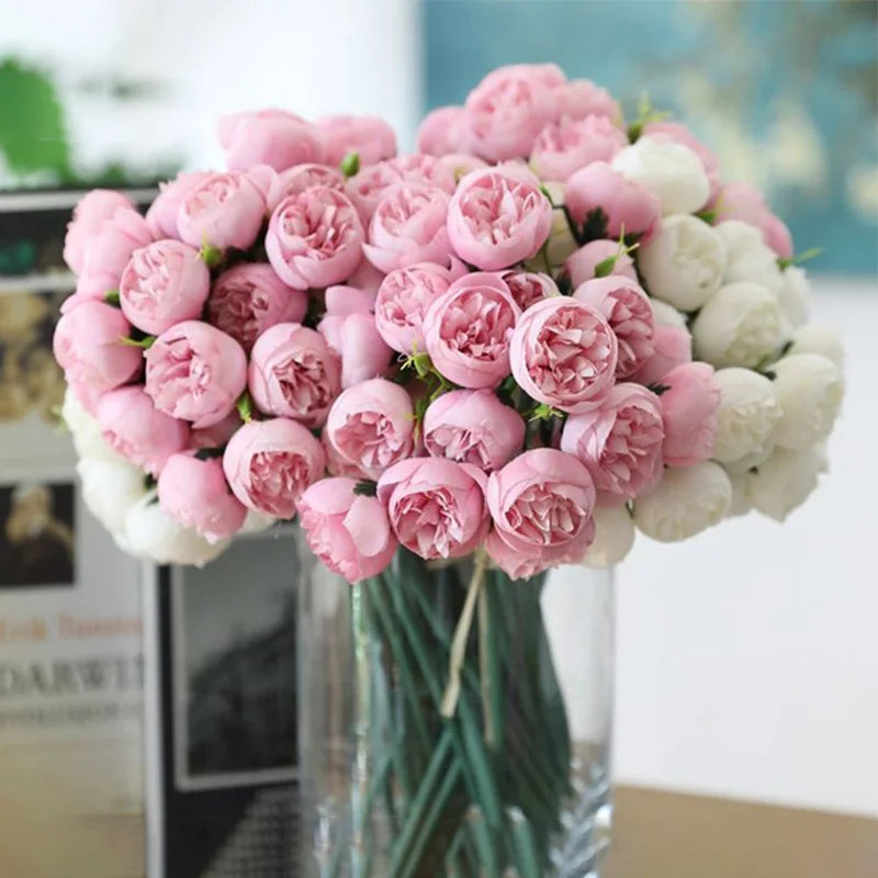 Artificial Rose Peony Bouquet - Home Party Table Decor