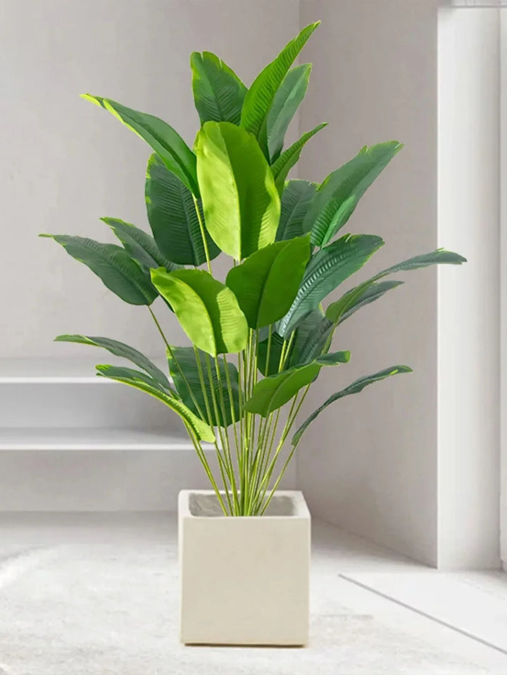 Large Artificial Tropical Palm Tree with Banana Leaves - Realistic Fake Plant for Home and Garden Decor