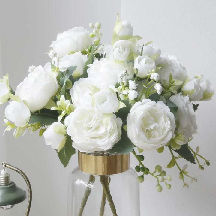 Lifelike White Silk Peony Bundle for Endless Decor Possibilities