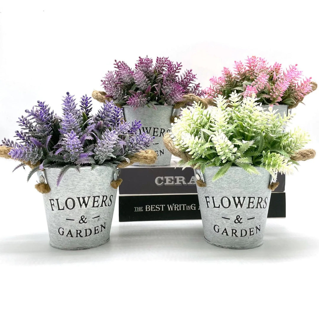 Eucalyptus Lavender Potted Artificial Plant - Perfect for Home, Restaurant, and Office Decor