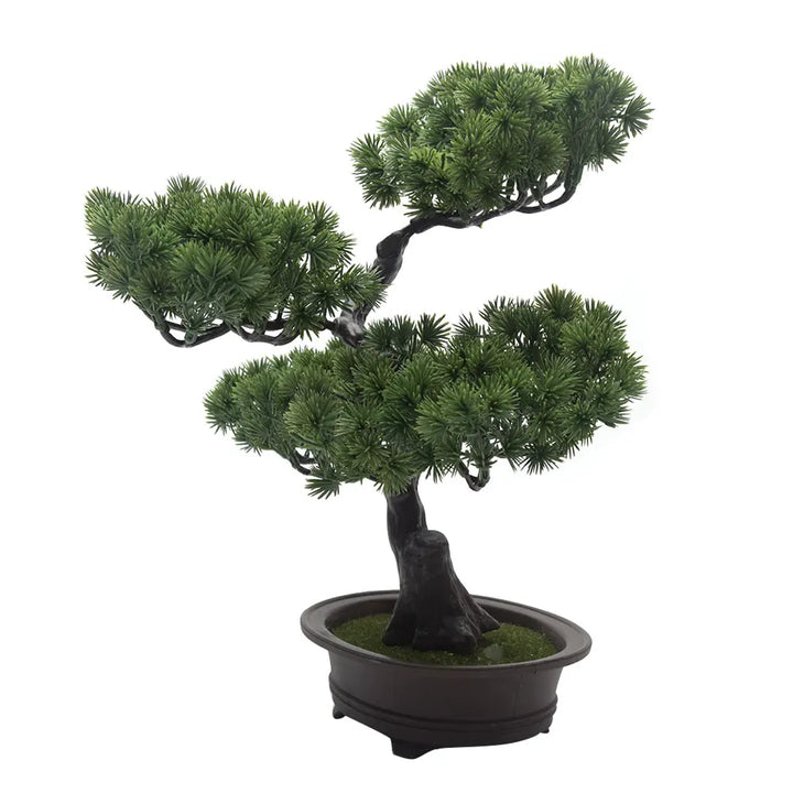 Lifelike Artificial Pine Bonsai for Effortless Indoor Decor