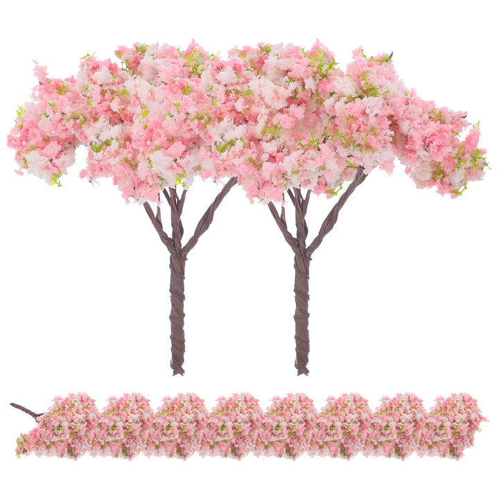 Artificial Pink Cherry Blossom Mini Trees for Home Decor