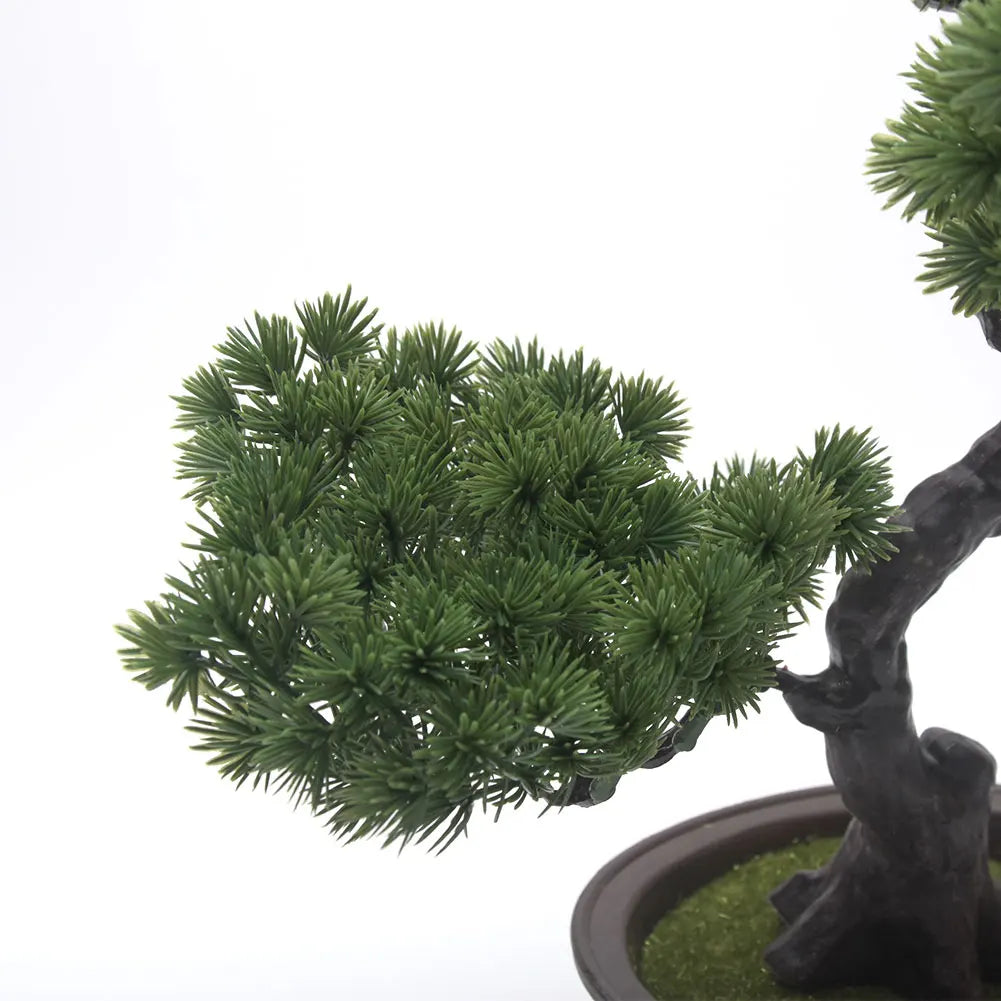 Lifelike Artificial Pine Bonsai for Effortless Indoor Decor