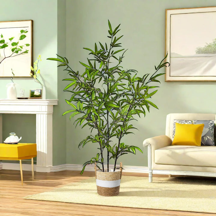 Lifelike Artificial Green Bamboo Branch - Premium Faux Plant for Home & Event Decoration