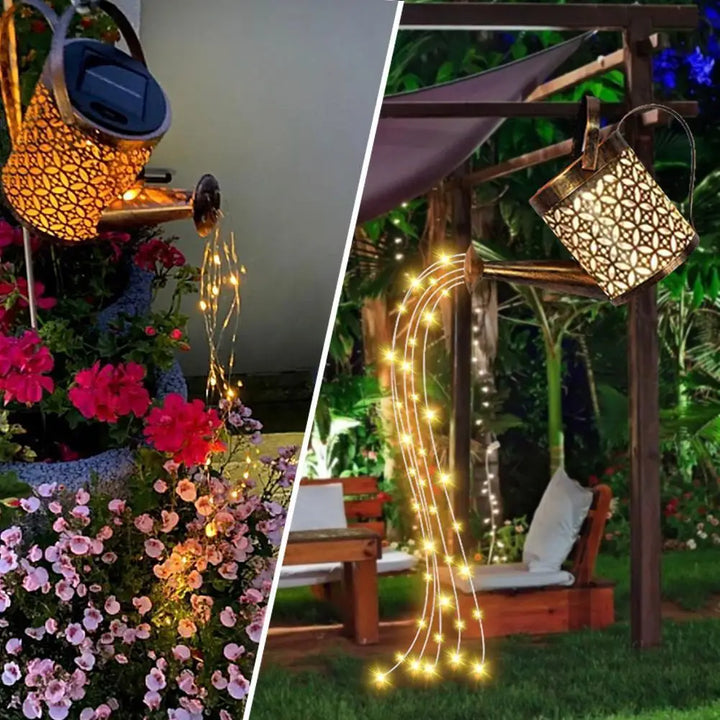 Beautiful Solar Watering Can with Cascading Lights