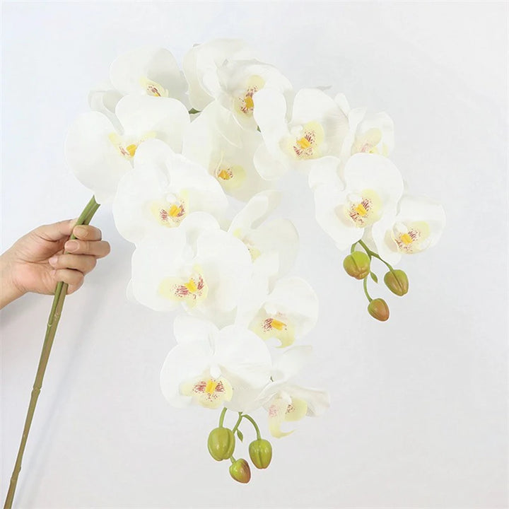 Elegant Artificial Butterfly Orchid Bouquet - Lifelike 9 Heads of 98cm Moth Orchids for Wedding and Home Decor