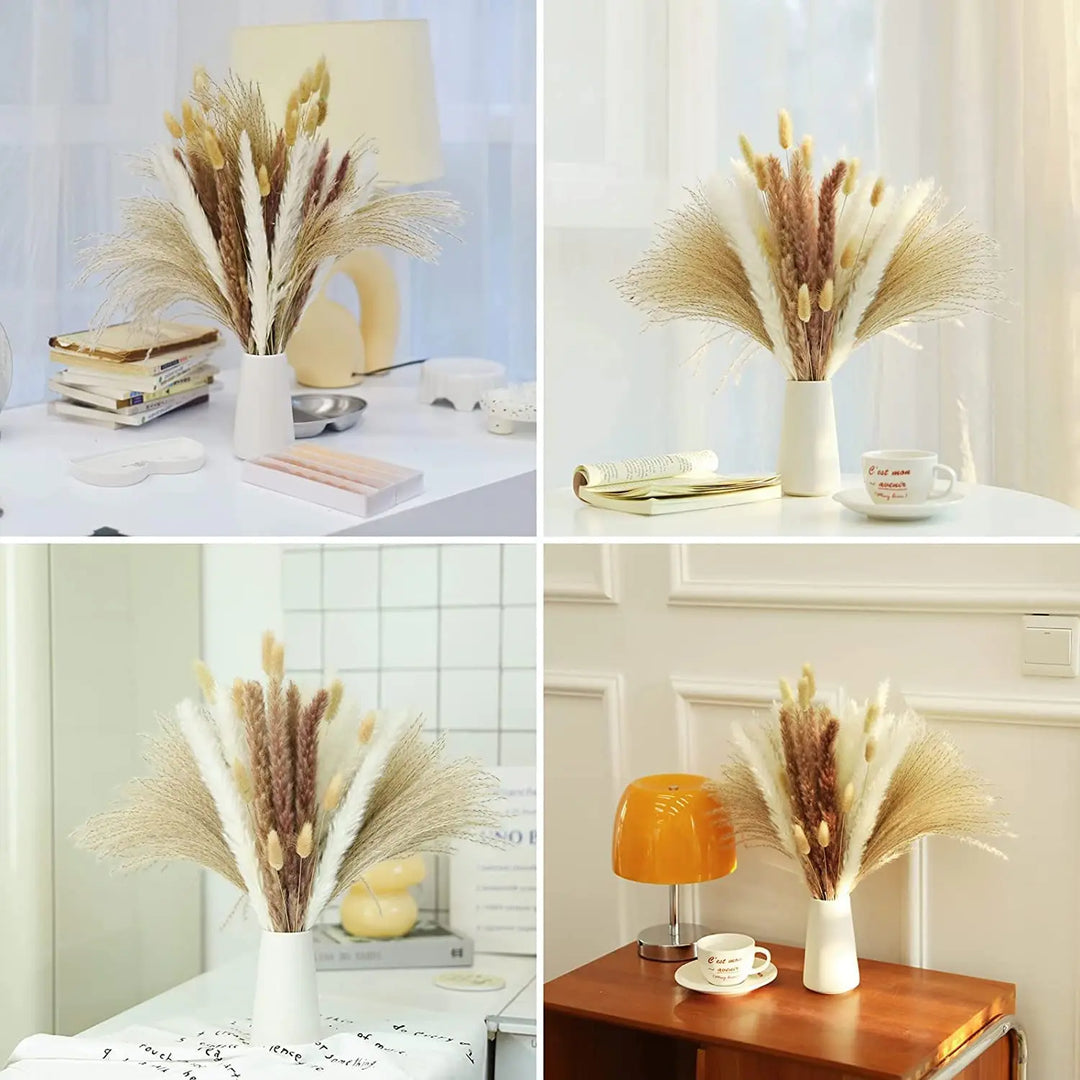 Boho Chic Dried Pampas Grass Set for Home Decor and Events