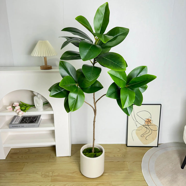 Lifelike Artificial Fiddle Leaf Fig Tree - Maintenance-Free Replica Plant