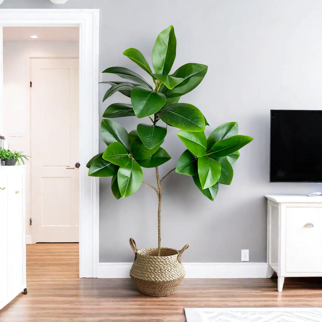 Lifelike Artificial Fiddle Leaf Fig Tree - Maintenance-Free Replica Plant