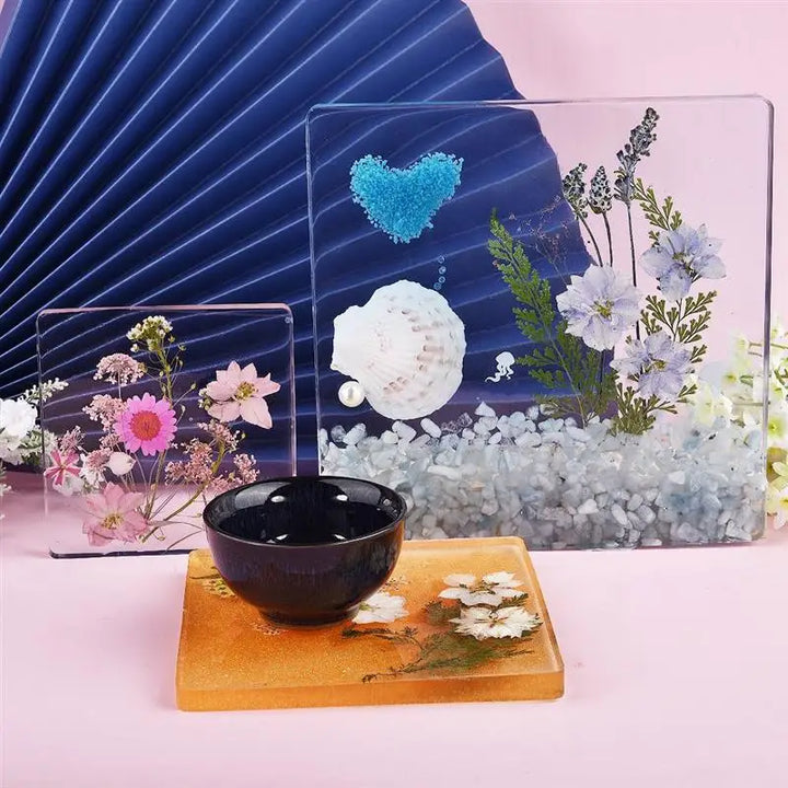 Dried Flower DIY Kit with UV Resin Beauty Decals - Pressed Flower Painting and Handmade Crafts