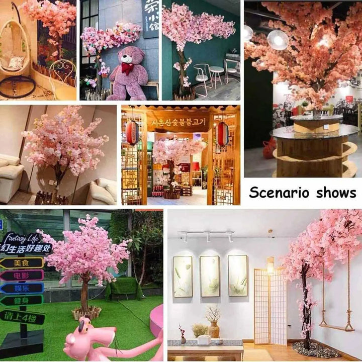 Pink Cherry Blossom Silk Tree - Elegant Wedding Decor