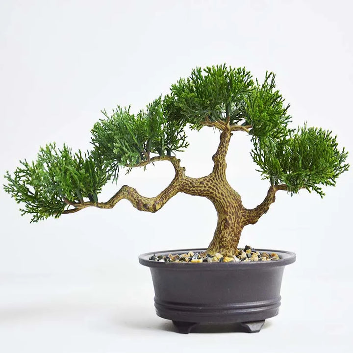 Realistic Artificial Pine Needle Bonsai Plant for Lifelike Home Decor