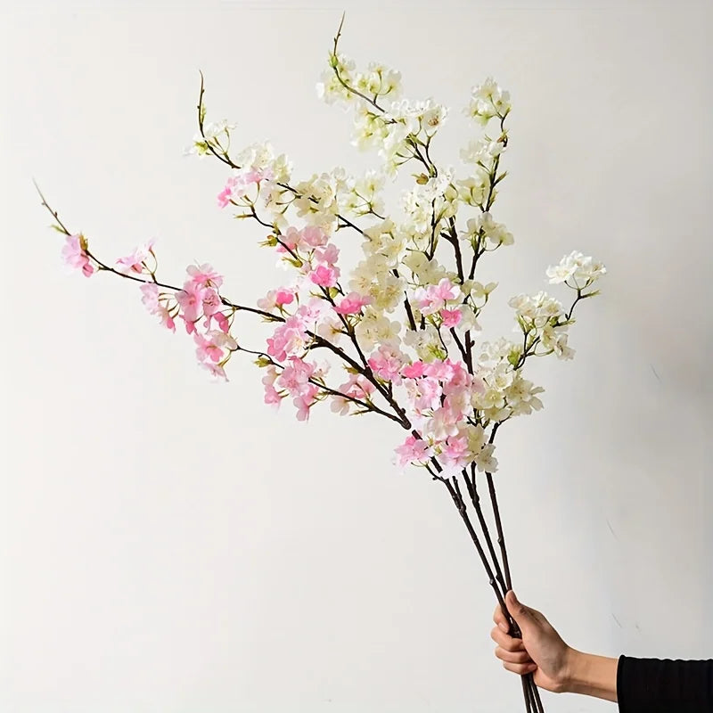 Silk Cherry Blossom Branches - Exquisite Artificial Tree for Wedding & Home Decoration