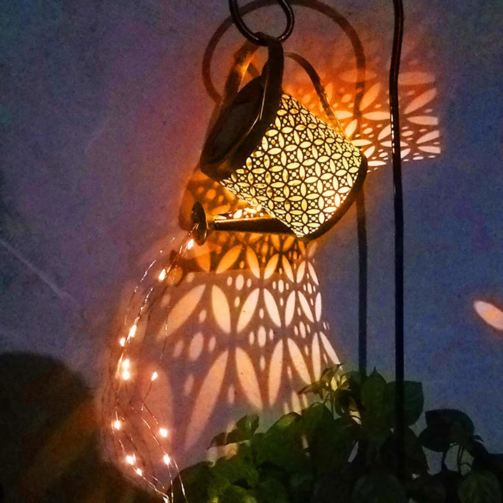 Beautiful Solar Watering Can with Cascading Lights