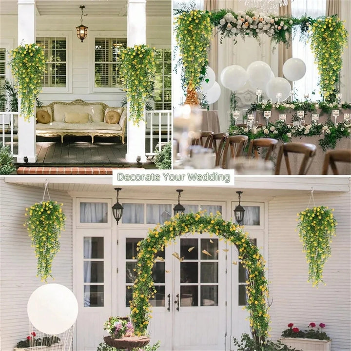 Artificial Flower Ivy Vines Set - Realistic Hanging Plants for Home and Wedding Decor