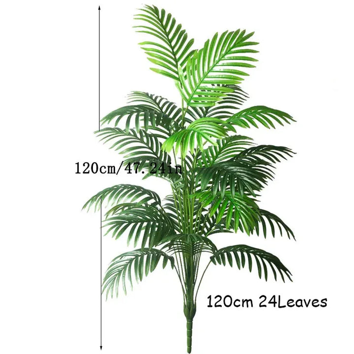 Large 150cm Artificial Palm Tree with Monstera Leaves - Home Garden Decor