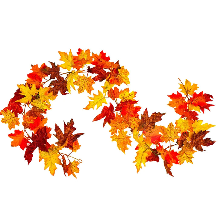 Autumn Maple Leaf Vine Garland - Festive Home Wall Decor & Thanksgiving Party Accent