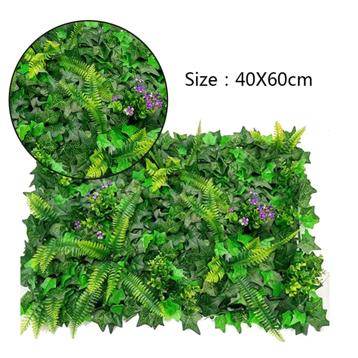 40*60cm Artificial Lawn Plant Grass Wall Backdrop Flowers Artificial Green Grass Wedding Hedges Panel Fence Greenery Decor