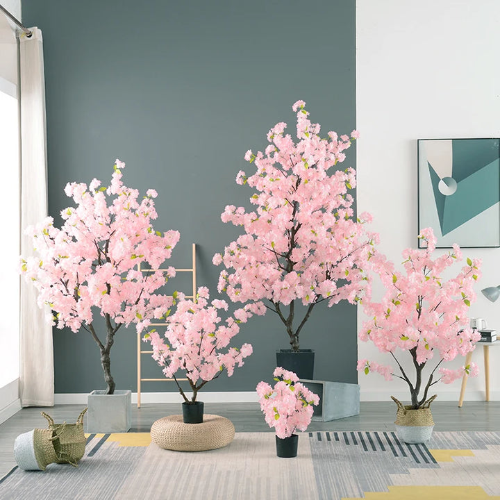 Cherry Blossom Bonsai Tree - Elegant Artificial Home and Office Decoration Piece