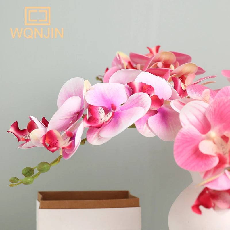 Luxurious Phalaenopsis Orchid Artificial Flower Arrangement - Elegant Home and Wedding Decoration