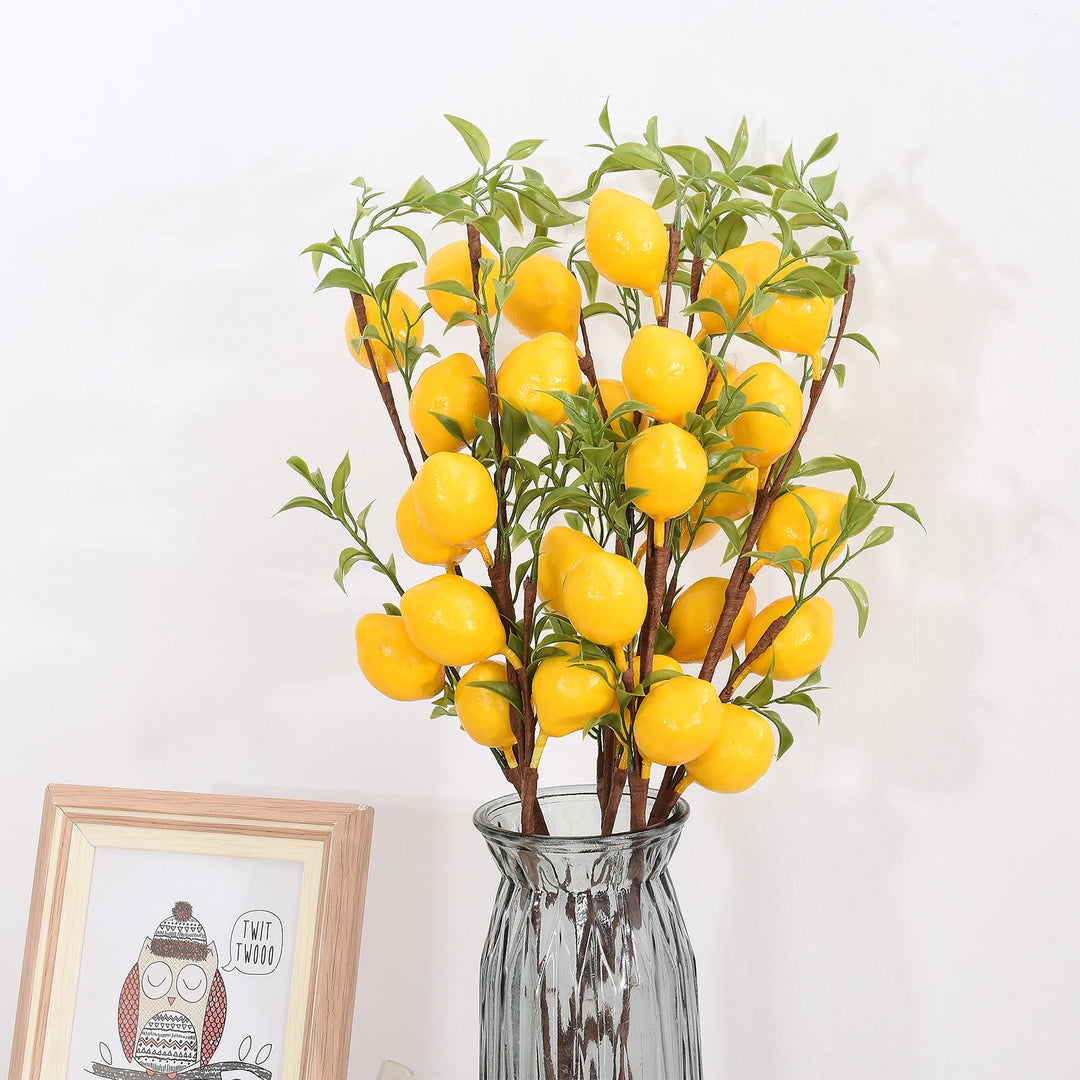 Fresh Style Artificial Lemon Branch for Home Decor and Party Dressing