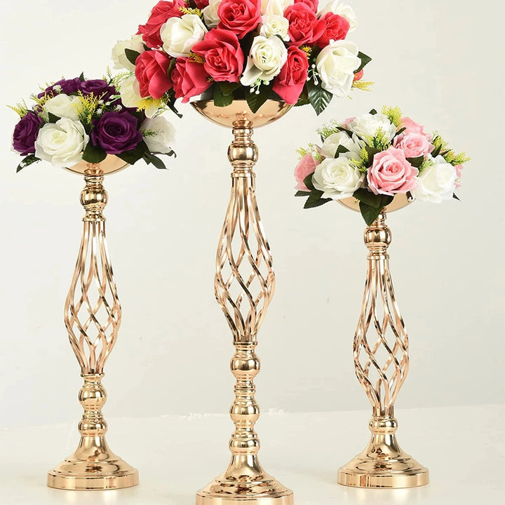 Gold or Silver Flower Arrangement Stand Set