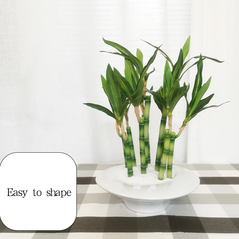 Artificial Silk Bamboo Plant Branch - Home Garden Decor