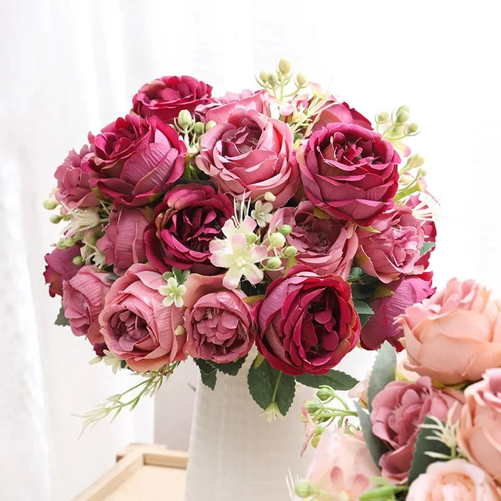 Artificial Peony Flower Bouquet Set - Home Wedding Decor