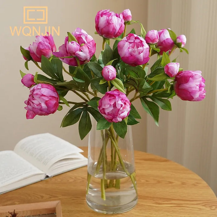 Silk Peony Flower Arrangement with European Elegance