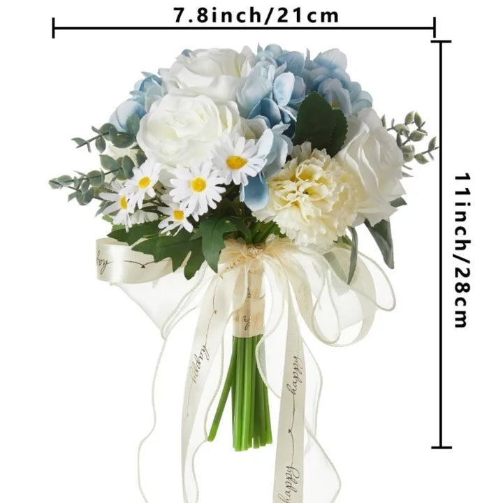 Elegant Wedding Bouquet with Handcrafted Flowers