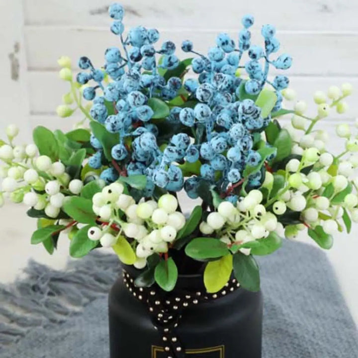 Vibrant Foam Berry Blueberry Decorative Artificial Plant Ornament