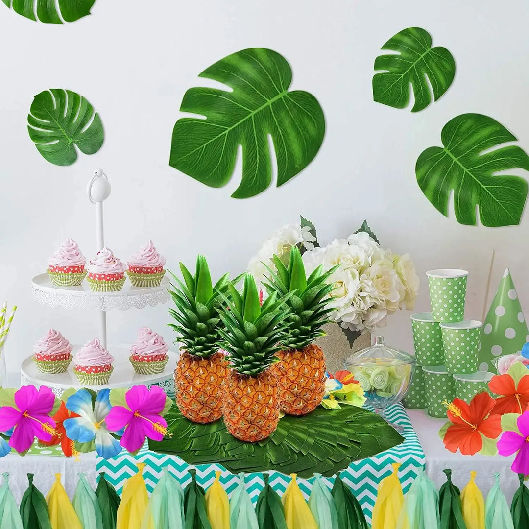 Tropical Palm Leaf Artificial Foliage Set - Set of 12