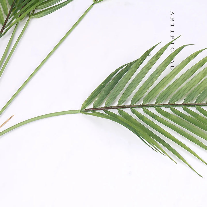 Tropical Artificial Palm Tree Branch with Monstera Leaves for Home and Office Decor