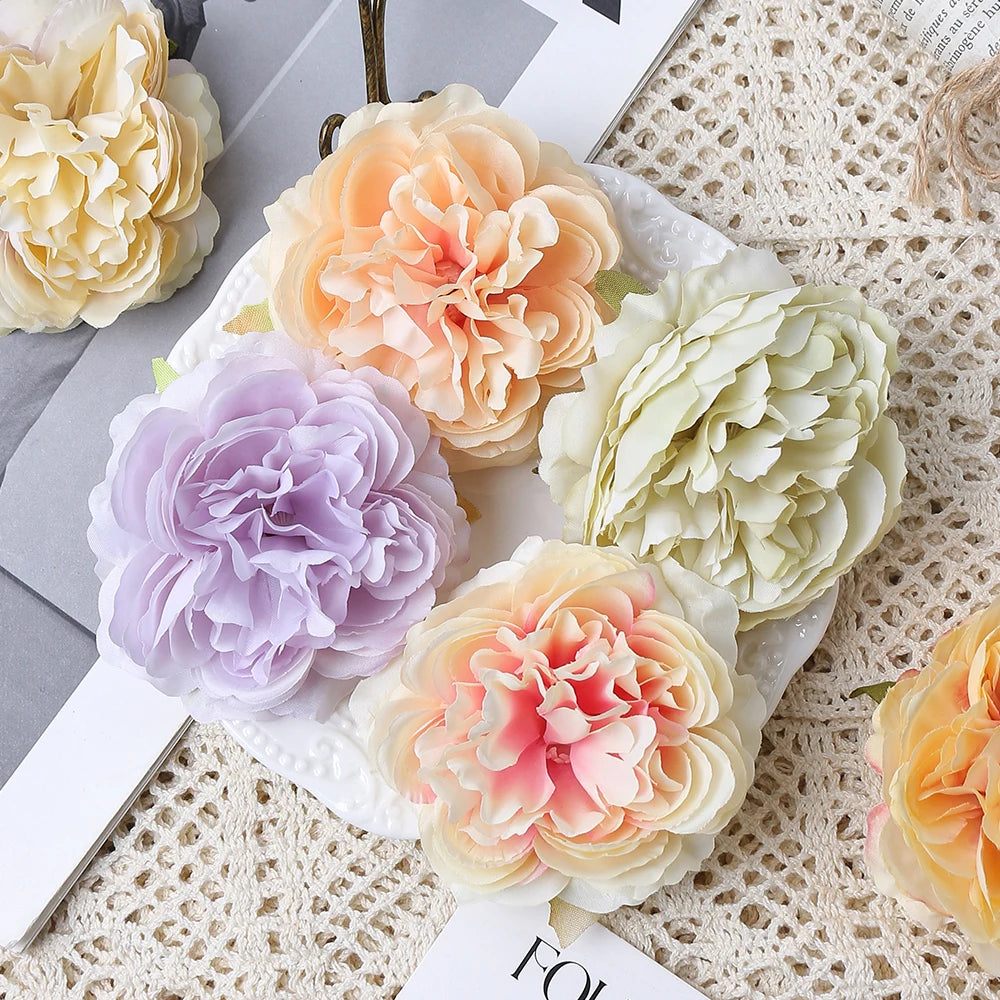 Elegant 8.5cm Silk Peony Flowers - Bundle of 5/10 for Wedding Decoration