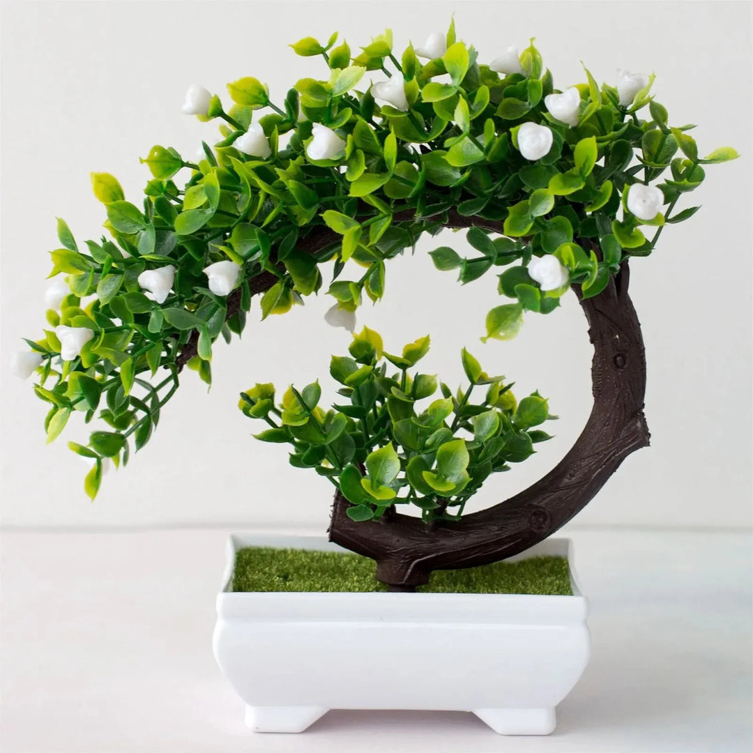 Artificial Bonsai Plant Decor with Potted Ornaments