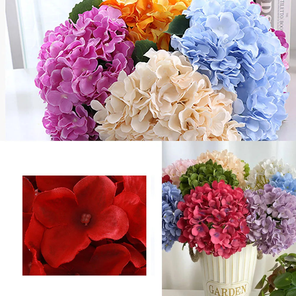 Artificial Hydrangea Flower Bouquet - Home Wedding Party Decor