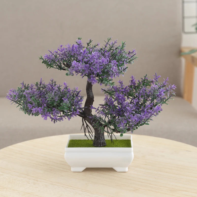 Artificial Bonsai Tree Decor - Handcrafted Mini Plant for Home or Office