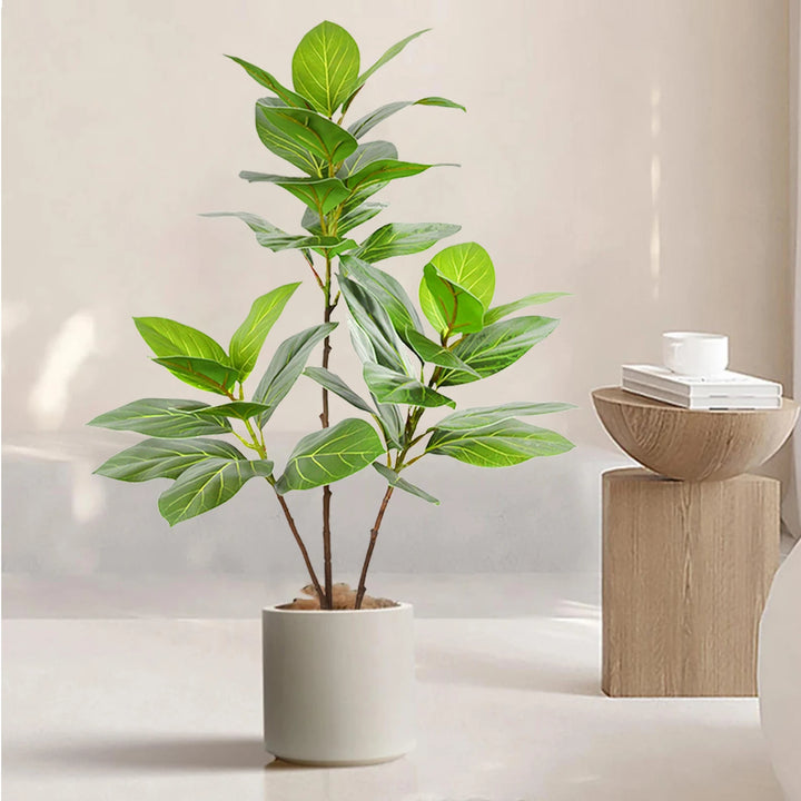 Artificial Ficus Tree with Tropical Banyan Leaves - Indoor Outdoor Decor