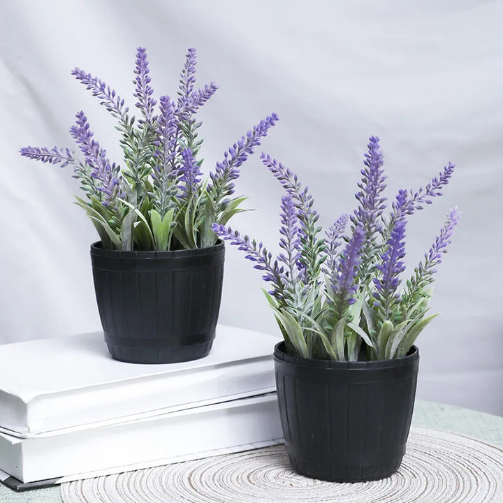 Lavender Potted Plant: Artificial Flower for Home and Office Decoration