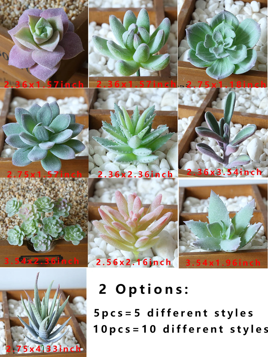 Realistic Faux Succulent Plants Set for Home and Office Decor