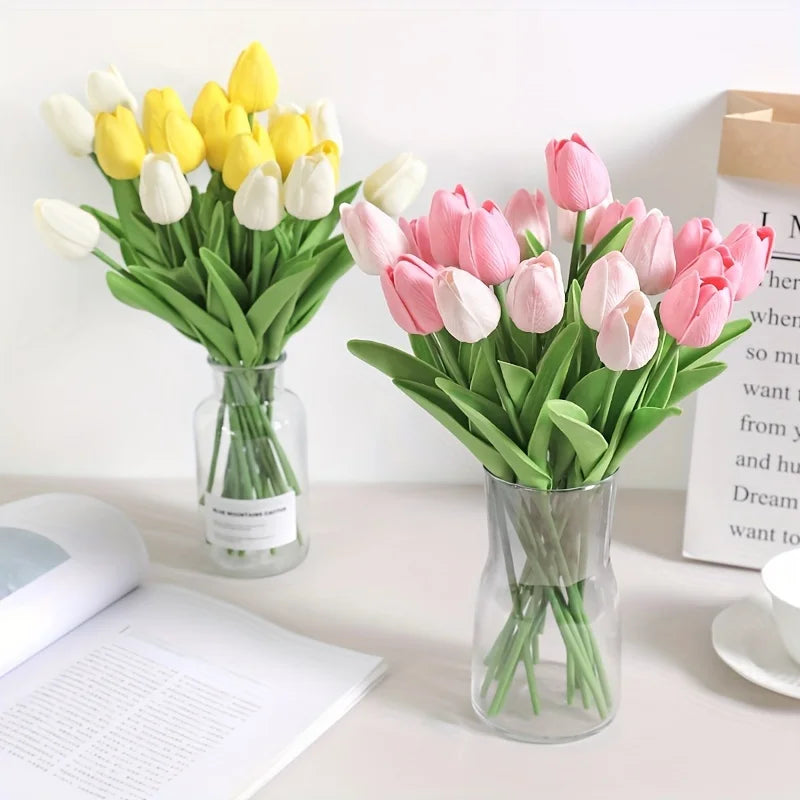 Tulip Bouquet Artificial Flowers - Set of 10