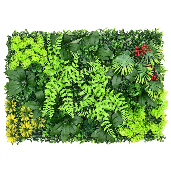 Artificial Plant Wall Reusable Grass Backdrop Wall Panel Plastic Green Plant Hanging Fencing Decor UV Protection For Home Garden