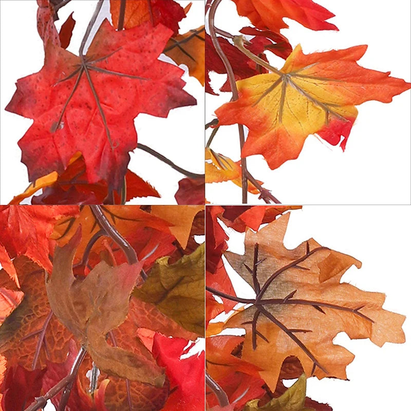 Autumn Maple Leaf Vine Garland - Festive Home Wall Decor & Thanksgiving Party Accent